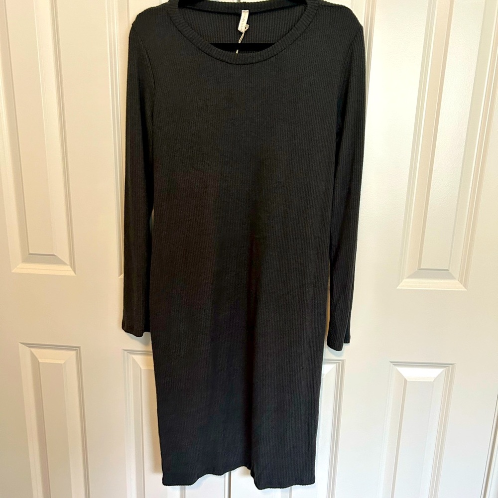 Forest Green Knit Long Sleeve Maternity Dress